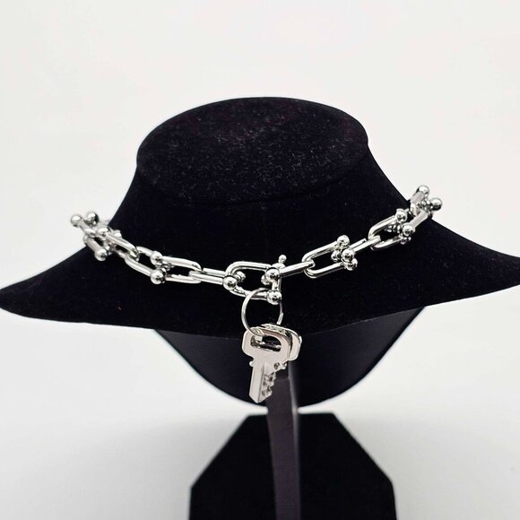 Auth Louis Vuitton Lock&Key Silver w/Unbranded 925 Pure Silver 14k Gold Plated - Picture 4 of 11